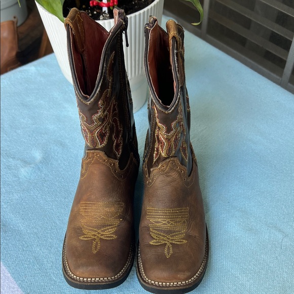 Kids Western Cowboy Boots - Brown - Picture 4 of 12